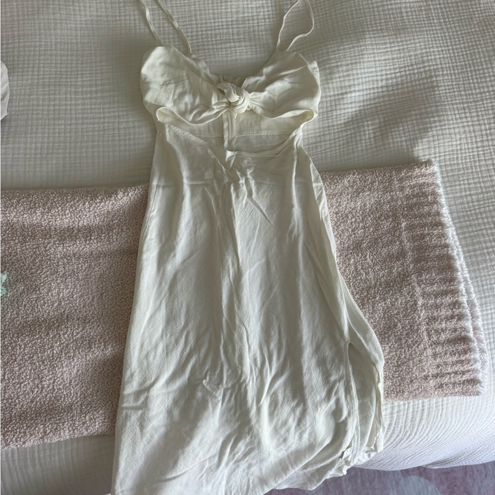 Elegant White Slip Dress Cut Out City Beach Australia